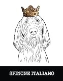 Spinone Italiano: Spinone Italiano King/Queen Wearing Crown 8.5 x 11 Notebook Journal, 200 lined pages