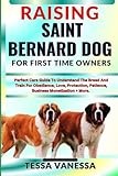 RAISING SAINT BERNARD DOG FOR FIRST TIME OWNERS: Perfect Care Guide To Understand The Breed And Train For Obedience, Love, Protection, Patience, Business Monetization + More.