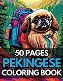 Pekingese Coloring Book (50 Pages) (Dog Coloring Books)