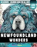 Newfoundland Wonders: A Relaxing Coloring Book for Dog Lovers: 40 Intricate Illustrations of Gentle Giants to Color and Relax.