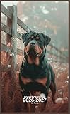 Pocket Calendar 2026-2027 for Purse: Small 2 Year Monthly Planner from January 2026 to December 2027 with Holidays, Rottweiler Dog Cover Design