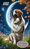 Saint Bernard Pocket Calendar 2025-2026: 2 Year Monthly Planner for Purse, From January 2025 to December 2026