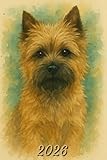2026: Small Monthly Calendar Planner - Watercolor Cairn Terrier Dog