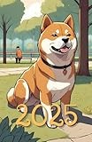 Planner 2024, 2025, 2026 Shiba Inu: 378-page Calendar for every day of the year, including every hour with extra montly and yearly page with dog Shiba Inu