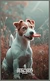 Pocket Calendar 2026-2027 for Purse: Small 2 Year Monthly Planner from January 2026 to December 2027 with Holidays, Jack Russell Terrier Dog Cover Design