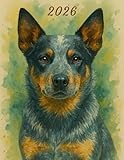 2026: Large Monthly Calendar Planner – Watercolor Australian Cattle Dog