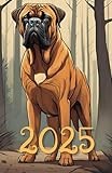 Planner 2025, 2026, 2027, 2028, 2029, 2030 Bullmastiff: 378-page Calendar for every day of the year, including every hour with extra montly and yearly page with dogs Bulmastif