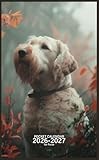 Pocket Calendar 2026-2027 for Purse: Small 2 Year Monthly Planner from January 2026 to December 2027 with Holidays, Labradoodle Dog Cover Design