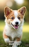 Pocket Calendar 2026-2027: Small 2-Year Monthly agenda from January 2026 to December 2027 purse size | Pembroke Welsh Corgi Dog Design