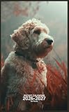 Pocket Calendar 2026-2027 for Purse: Small 2 Year Monthly Planner from January 2026 to December 2027 with Holidays, Goldendoodle Dog Cover Design