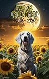 Pocket Calendar 2025-2026: English Setter Cover, 24 Months Monthly Planner, Small Size 4*6.5 inches