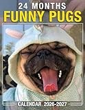 Funny Pugs Calendar 2026 - 2027: Plan Ahead with Ease from Jan 2026 to Dec 2027 Large Monthly Layout Thick Paper US Holidays Thoughtful Gift Idea