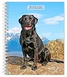 Black Labrador Retrievers | 2026 6 x 7.75 Inch Spiral-Bound Wire-O Weekly Engagement Planner Calendar | New Full-Color Image Every Week | BrownTrout | Animals Dog Breeds