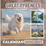 Great Pyrenees Calendar 2026-2027: 18 Months of The Animal from Sep 2026 to Dec 2027,Square 8.5 x 8.5 Inches Gift For Organizing & Planning