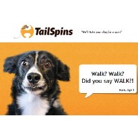 Tail Spins Dog Walking Seattle Washington Logo 