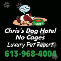 Chris's Dog Hotel No Cages Luxury Pet Resort Belleville Ontario Logo 