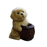 Creative Cute Pug Dog Pencil Holder - Pet Pen Cup Desk Organizer - Resin Puppy Figurine Decorations Dog Sculpture Organizer Decoration Gift for Kids Students Home Office, Style 1