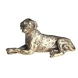 Brass Handmade Dalmatian Miniature Figurines,Animal Metal Pet Dog Statue Crafts Collection Home Desktop Sand Table Basin Garden Rockery Decor Accessories Study Paperweight