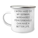 German Wirehaired Pointer Dog Lover Gifts: Inspirational Mug for Hardy Dog Owners and Beagle Enthusiasts - 12 Oz Camping Mugs for Christmas Memorable Presents