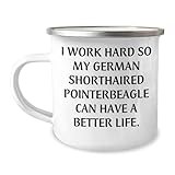 Inspirational Gifts for German Shorthaired Pointer Dog Lovers - Valentine's Unique Gifts for Him/Her - German Shorthaired Pointer Beagle Enthusiasts' Funny Camping Mug