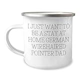 German Wirehaired Pointer Dad Gifts: Funny Stay At Home German Wirehaired Pointer Christmas Mug for German Wirehaired Pointer Lovers, Unique German Wirehaired Pointer Gifts for Pet Owners
