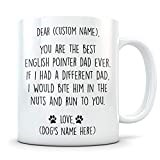 English pointer gifts for men, english pointer dad, english pointer gifts, english pointer mug, english pointer dad mug, pointer dad gift