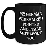 German Wirehaired Pointer Dog Lover Gifts from Friends, Funny Black Coffee Mug for German Wirehaired Pointer Dog Fathers, Valentine's Unique Gifts