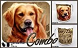 Golden Retriever "for Dog Lovers Only" Mouse Pad and Mug Combo Set