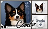 Chihuahua (black and tan) "for Dog Lovers Only" Mouse Pad and Mug Combo Set (blue)