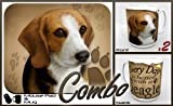 Beagle "for Dog Lovers Only" 1 Mouse Pad and 2 Mugs Combo Set