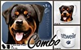 Rottweiler "for Dog Lovers Only" Mouse Pad and Mug Combo Set (blue)