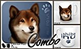 Shiba Inu "for Dog Lovers Only" Mouse Pad and Mug Combo Set (blue)