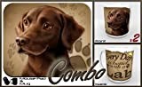 Chocolate Labrador Retriever "for Dog Lovers Only" 1 Mouse Pad and 2 Mugs Combo Set