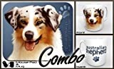 Australian Shepherd "for Dog Lovers Only" Mouse Pad and Mug Combo Set (blue)