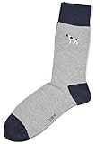 J.Crew Mercantile 1 Pair Men's Novelty Trouser Socks (Heather Grey Pointer Dog, One Size)
