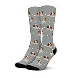 Subvise Funny King Charles Cavalier Dog Crew Socks,Personalized Pet Athletic Winter Socks for Men Women (King Charles Cavalier)