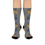 Atlas Wanderlust Borzoi Socks | Unisex One Size Mid-Calf, Crew | Stretchy Comfortable | Trendy Graphics