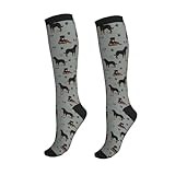 Geoocii Rottweiler Compression Socks For Women & Men 15-20 Mmhg, Dog Sock Best For Running, Nursing, Hiking, Flight&Travel