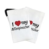 sunsetslove i love my affenpinscher half calf sock for grandma