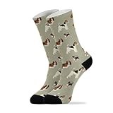 JHKKU Women's Bloodhound Beagle Socks Soft Cozy Novetly Casual Patterned Crew Socks, 1 Pair