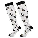 Fisyme Cute Pomeranian Dog Socks for Women Men, Warm Comfort Athletic Crew Running Hiking Cycling Compression Socks