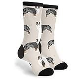 Packsjap Australian Shepherds Men & Women Casual Cool Cute Crazy Funny Athletic Sport Colorful Fancy Novelty Graphic Crew Tube Socks