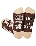 InnoBeta Goldendoodle Gifts, Gifts on Birthday and Christmas, One Size Crew Socks