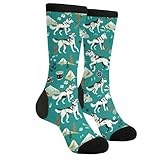 Yaateeh Husky Dog Camping Socks Gifts Funny Novelty Socks For Men Women