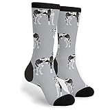 Packsjap Great Dane Men & Women Casual Cool Cute Crazy Funny Athletic Sport Colorful Fancy Novelty Graphic Crew Tube Socks