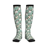 Cute Saint Bernard Dogs Funny Compression Socks For Women Men Cute Knee High Socks For Nurses Travel Stockings