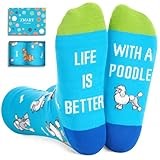 Zmart Poodle Socks for Women Men - Funny Poodle Gifts Golden Doodle Gifts for Dog Lovers