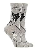 WHD French Bulldog Socks (Gray, Medium)
