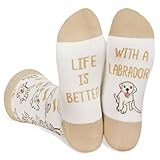 InnoBeta Labrador Retriever Gifts for Women & Men, Gifts for Dog Mom Dog Dad on Birthday & Christmas, One Size Crew Socks