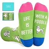 Unisex Poodle Socks for Women Men - Funny Poodle Gifts for Dog Lovers, Dog Gifts for Her Him